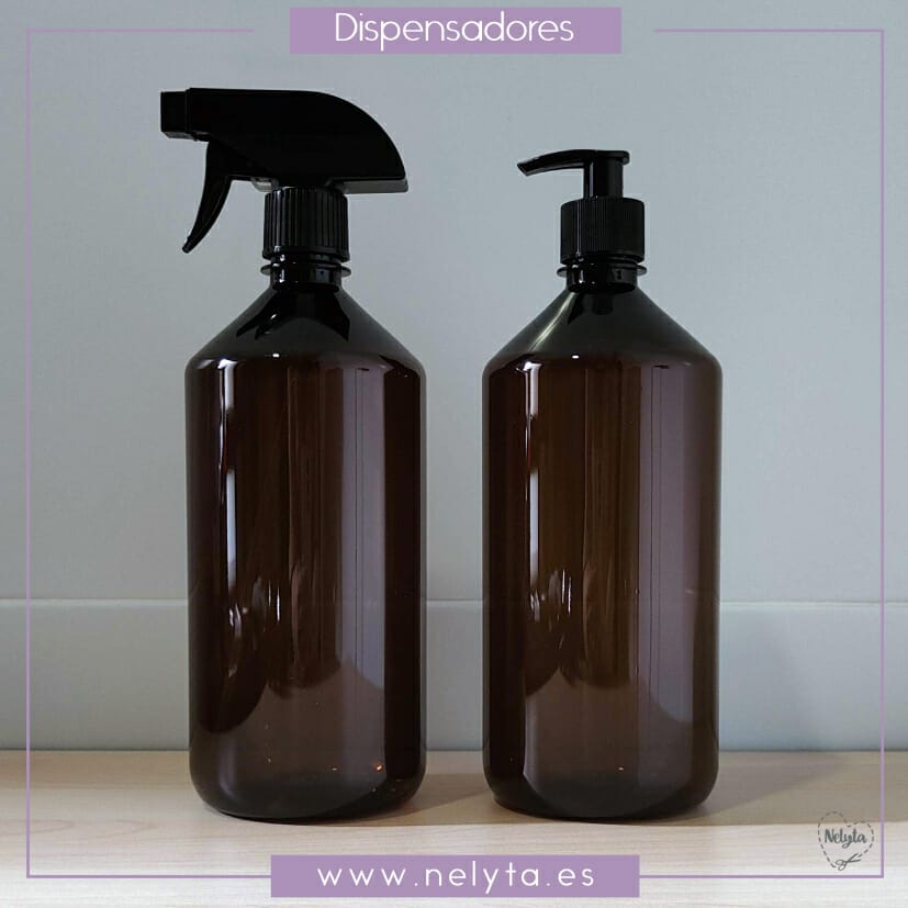 Dispensador ámbar 1000 ml sin etiqueta