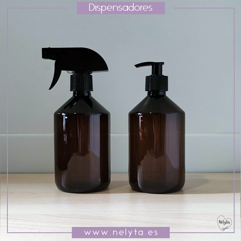 Dispensador ámbar 500 ml sin etiqueta