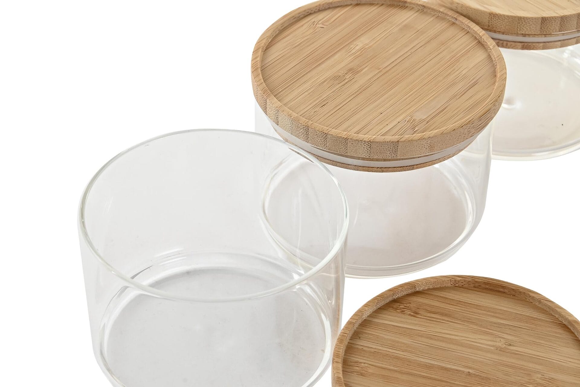 Pack 3 botes de borosilicato y bambú - Imagen 3