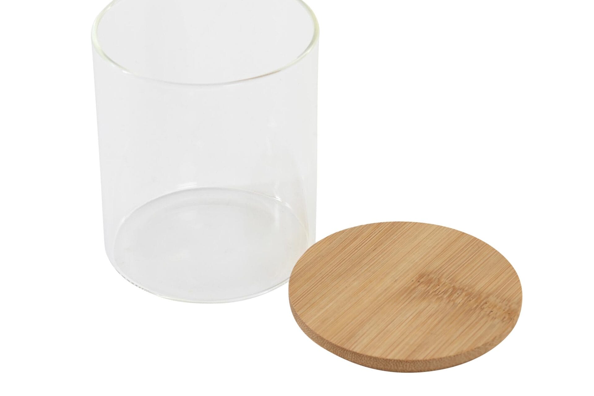 Set de 3 bote borosilicato con soporte de bambu - Imagen 3