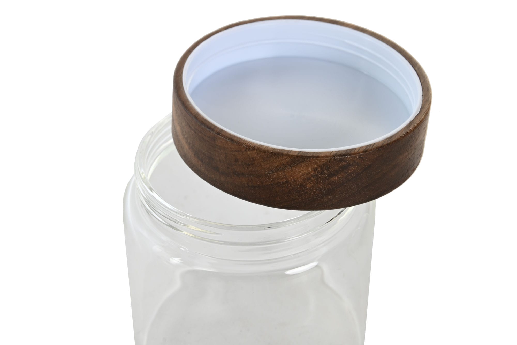 Set 3 botes de cristal y acacia - Imagen 3