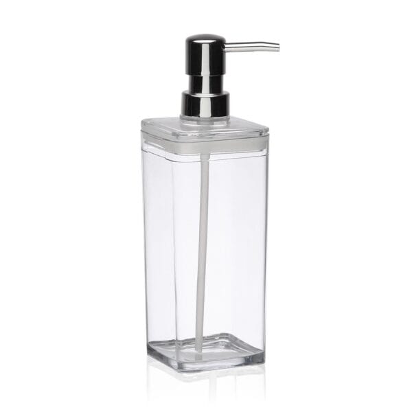 Dispensador transparente cuadrado